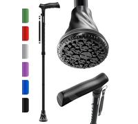 HoneyBull Walking Cane | Single Tip Canes for Men & Women, Foldable, Adjustable, Heavy Duty Up to 250 Pounds, Walking Sticks, Folding Canes for Seniors & Adults [Black]