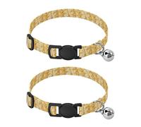 Honeycomb Background with Bees and Daisies Dog Collars For Dogs Quick Release Buckle Girl & Boy Dog Collars 2 Pcs