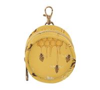 Honeycomb Background with Bees Baby Girl Pacifier Case Holder Portable Coin Purse Wallet, Small Item Storage pouching