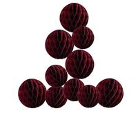 Honeycomb Balls Party Decorations 10 Pieces 6" 8"Tissue Paper Pom Poms Flower Balls for Birthday Wedding Party Baby Shower Nursery Wall Decor (10 Pieces 6" 8"Burgundy)