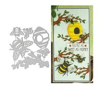 Honeycomb Bee Die Cuts for Card Making,Metal Cutting Dies Embossing Paper Dies for Scrapbooking DIY Album Card Making Supplies