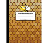 Honeycomb Bee Notebook: College Ruled Lined Notebook for School, Notes and Journaling: 100 Pages | 7.5 x 9.25 Inches | Cute Honeycomb Line Art Cover | ... for Students, Writing and Everyday Use