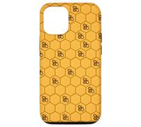Honeycomb Bees Pattern Kawaii Yellow Bee Hive Hexagon Case Case for iPhone 12/12 Pro