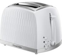 Russell Hobbs Honeycomb 2 Slice White Toaster