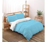Honeycomb Blue Bedding Set Theme Bedspread Minimal HexStructures Duvet Cover Set Chic Breathable Comforter Cover for Boys&Girls with Pillowcase Super King（260x220cm）