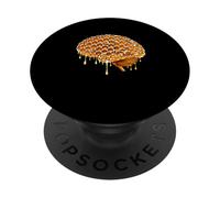 Honeycomb Brain Bee Hive Illustration Graphic PopSockets Adhesive PopGrip