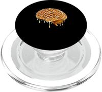 Honeycomb Brain Bee Hive Illustration Graphic PopSockets PopGrip for MagSafe