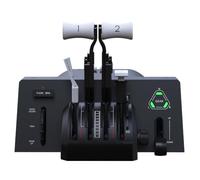 Honeycomb Bravo Throttle Quadrant Lite - compact throttle quadrant for flight simulation, clear design, parking brake & trim wheel, compatible with Microsoft Flight Simulator 2024