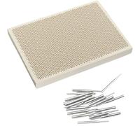 Honeycomb Ceramic Soldering Panel with Needles - 135 x 95 x 13mm, 2100°C Heat Resistance