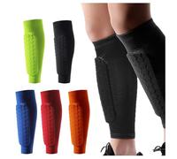 Honeycomb Compression Shin Guards Pads for Boys, Kids & Adults - Lightweight Soccer Shin Pads with Impact Absorption, Pull-On Shin Sleeves for Football & Baseball (Black,M)