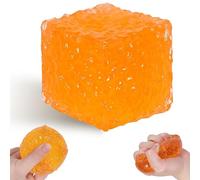 Honeycomb Cube Squishy Toy - Soft TPR Gel Stress Relief Squeeze Toy, Slow-Rising Sensory Fidget for Kids & Adults, Handheld Anxiety Relief (Yellow)