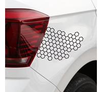 Honeycomb Decals for Honda CD 110 Dream, Motorbike Hexagon Graphics Styling Stickers Honeycomb Vinyl Decor Tuning Accessories Racing Look,White