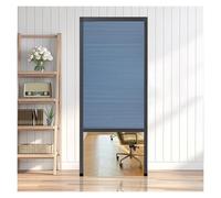 Honeycomb Folding Door - Adjustable Pull Down Privacy Partition Gate for Kitchen & Laundry Easy No-Drill Sliding Divider Fits 20-80in Width Blue WxH 36x80in (91.5x203cm)