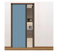 Honeycomb Folding Door Retractable Honeycomb Folding Door,No-Drill Alum Frame Space-Saving,for Bedroom Kitchen(Blue,24X80IN)