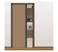 Honeycomb Folding Door Retractable Honeycomb Folding Door,No-Drill Alum Frame Space-Saving,for Bedroom Kitchen(Coffee,32X80IN)