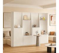 Honeycomb Folding Room Wind-Resint Easy to Move Space-Saving White 160cm x 400cm - t for Home Office and Events
