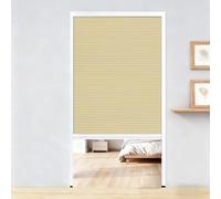 Honeycomb Folding Sliding Door - Customizable Width & Height No-Drilling Interior Partition Invisible Design Yellow Color 68x80in (173x203cm) - Perfect for Home Use