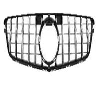 Honeycomb Front Grill FOR C-Class FOR W204 C024 2007-2014 ABS Front Grille Diamond Style Middle Grill Replacement Centre Front Bumper Grille(GT silver)