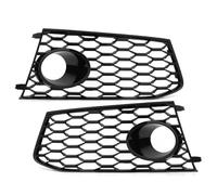 HONEYCOMB Glossy Black Car Fog Light Grill Cover Compatible With Audi A7 2014-2018 S7 RS7 Front Bumper Lamp Grille 4G8807681G(1Pair)