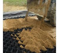 Honeycomb Gravel Grid 5.1 cm 3 x 6 m Driveway Base System Set Foldable Garden Pathways Prevents Soil Erosion & Shifting Landscape Solution