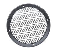 Honeycomb Grille Cover Black Mesh Guard Round Screw Hole Frame for Cover Replacement Project Woofer Grille Replacement Cabinet Mesh Cone Round Sound Front Guard Box Repair Enclosure