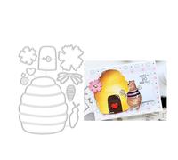 Honeycomb Happy Birthday Die Cuts for Card Making,Metal Cutting Dies Embossing Paper Dies for Scrapbooking DIY Album Card Making Supplies (03)