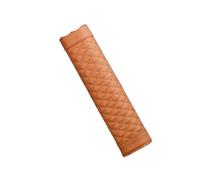 Honeycomb Mesh Front Grille Car Seat Belt Shoulder Cover Leather Embroidery Safety(Borwn)