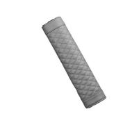 Honeycomb Mesh Front Grille Car Seat Belt Shoulder Cover Leather Embroidery Safety(Grey)
