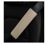 Honeycomb Mesh Front Grille Massage Breathable Mesh Car Shoulder Guard Cover Interior Safety Belt Decorative Item(Beige)