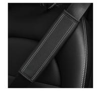 Honeycomb Mesh Front Grille Universal PU Fiber Leather Car Shoulder Guard Cover Double-Thread Press-In Seat Belt(WHITE)