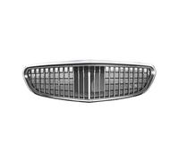 Honeycomb Mesh Grille FOR C-Class FOR W205 2015-2021 ABS Plastic Chrome Silver Grill Front Bumper Grille Lip Replacement Front Grille