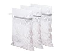 Honeycomb Mesh Laundry Bags for Delicates 3Pcs, Zippered Wash Bag for Waching Machine 12" x 16" Home Dormitory Travel Use