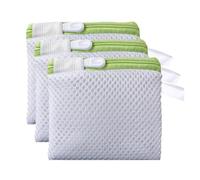 Honeycomb Mesh Laundry Wash Bag, Mesh Laundry Bags For Delicates 3Pcs Double-Layer Thickened With Zipper Multicolor