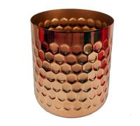 Leaf Honeycomb Metal Planter, Mixed Materials, Copper, 18cm