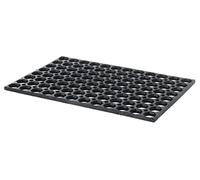 Honeycomb Outdoor Rubber Doormat Boot Scraper Front Door Mat, Heavy Duty Recycled Rubber with Drainage Holes, Anti Fatigue Dirt Scraper Playground Garden Matting (60x40cm, 1.3cm Thick, Small)