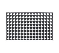 Honeycomb Outdoor Rubber Doormat Boot Scraper Front Door Mat, Heavy Duty Recycled Rubber with Drainage Holes, Anti Fatigue Dirt Scraper Playground Garden Matting (75x45cm, 1.3cm Thick, Medium)