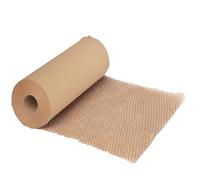 Honeycomb Packaging Paper Roll -25-50cm width 2/5/10M Roll Moving/Shipping & Bouquet packaging for Shipping, Moving, Breakables and Gifts - Bubble Wrap Alternative(Brown,W30cm X L5m)