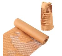 Honeycomb Packaging Paper Roll, 30 cm x 30m Honeycomb Packing Paper for Moving House Shipping Packing Breakables Fragile Ceramic Glass, etc., Bubble Wrap Roll Alternative(Brown)