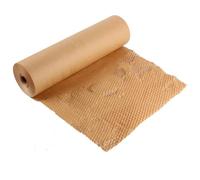 Honeycomb Packaging Paper Roll -Shockproof Buffer Packaging, 5m Kraft for Gift Moving Packing for Shipping, Moving, Breakables and Gifts - Bubble Wrap Alternative(Brown)