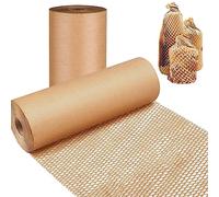 Honeycomb Packing Paper - Biodegradable Alternative to Bubble Wrap, 30cm x 30m Eco-Friendly Kraft Packing Paper for Moving, Shipping, and Packaging Breakables Brown