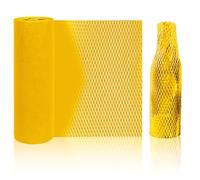 Honeycomb Packing Paper, Kraft Bubble Wrap for Shipping & Moving, Recyclable Cushioning Wrap, Sustainable Packing Material, Protective Packaging for Fragile Items,11.5" x 164' Roll (Yellow)