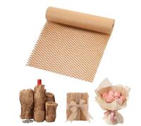 Honeycomb Packing Paper Roll, Alternative to Bubble Wrap for Moving House, Packing Peanuts, Shipping Breakables, Packaging Paper Roll+10 Fragile Stickers