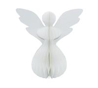 Honeycomb Paper Angel Standing 20CM White