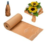 Honeycomb Paper Packaging Material 38 cm x 50 m, Paper Bubble Film, Packaging Paper Package Filling Material, Environmentally Friendly Alternative to Bubble Wrap, Honeycomb Packaging Paper for Moving