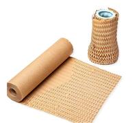 Honeycomb Paper Packaging Roll 38cm x 50m Made In UK - Cushioning Wrapping Perforated | Eco Friendly Protective Packaging Paper | Bubble Wrap Alternative For Moving Shipping