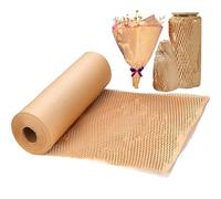 Honeycomb Paper Roll 30cm x 70M Stretchable Honeycomb Structure Perfect for Packaging Moving and Shipping Fragile Items Biodegradable Lightweight Space Saving Easy Tear No Scissors Needed