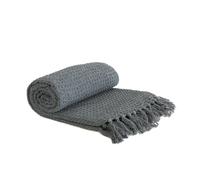 Honeycomb - Recycled Cotton Throw in Charcoal - TJ Hughes