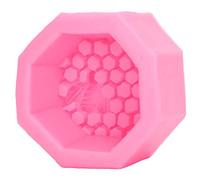 Honeycomb Silicone Mold DIY Three Dimensional Fondant Hand Made Soap Mold Non Stick Flexible High Temperature Resistant for Cake Decorating Chocolate Candy Making Pink 8cm 3.15in