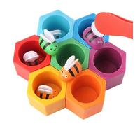 Honeycomb Toy - Toy for Children, Sorting Game | - Colour Matching Puzzle for Early Preschool Education, Wood Colour, Honey Bee Game