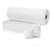 Honeycomb Wrap Roll, 12 Inch x 65.6 Feet Honeycomb Cushioning Wrap Perforated Honeycomb Protective Packaging Paper for Packing Shipping and Moving House (White, 30cm*20m)